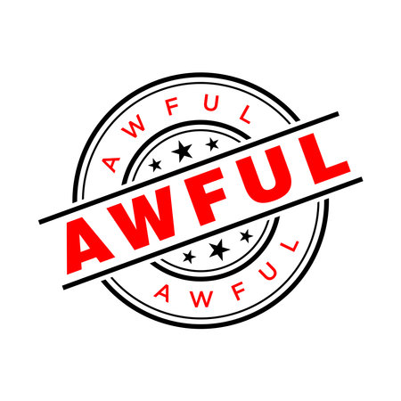 Awful Letter Rubber Stamp Template Designのイラスト素材