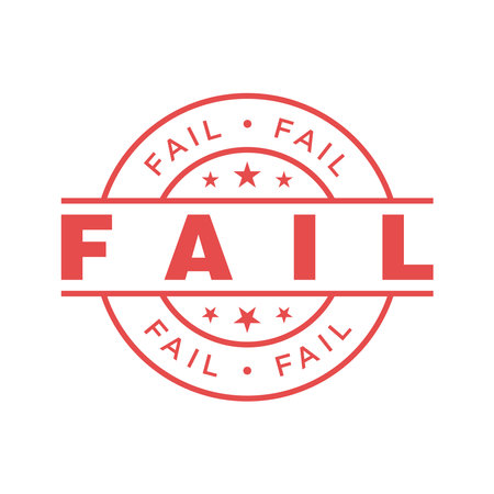 Fail Letter Rubber Stamp Template Design