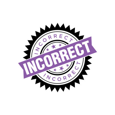 Incorrect Letter Rubber Stamp Template Designのイラスト素材