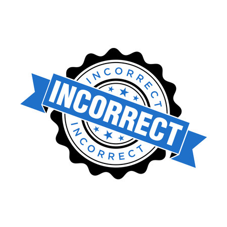 Incorrect Letter Rubber Stamp Template Designのイラスト素材