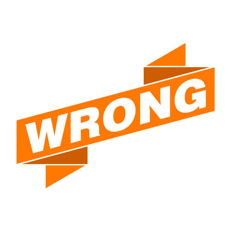 Wrong Letter Rubber Stamp Template Designのイラスト素材