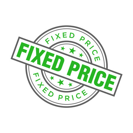 Fixed Price Letter Rubber Stamp Template Designのイラスト素材