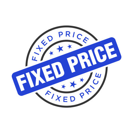 Fixed Price Letter Rubber Stamp Template Designのイラスト素材