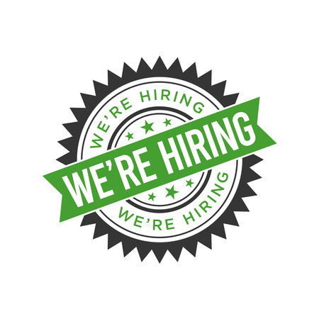 We Are Hiring Letter Rubber Stamp Template Designのイラスト素材