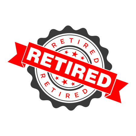 Retired Letter Rubber Stamp Template Designのイラスト素材