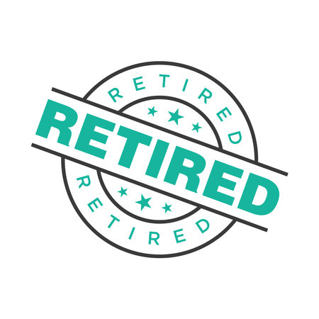 Retired Letter Rubber Stamp Template Designのイラスト素材