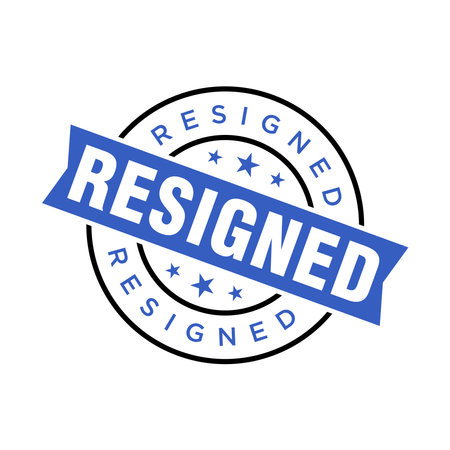 Resigned Letter Rubber Stamp Template Designのイラスト素材
