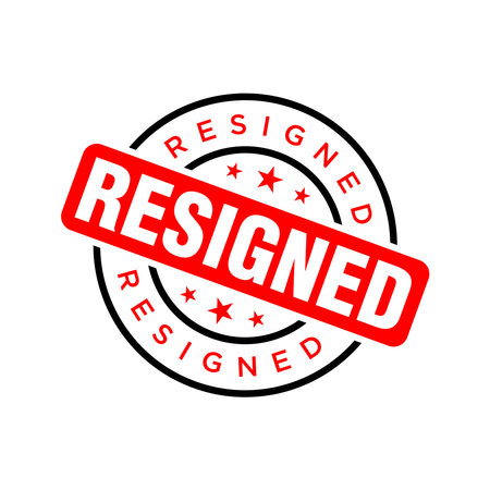Resigned Letter Rubber Stamp Template Designのイラスト素材