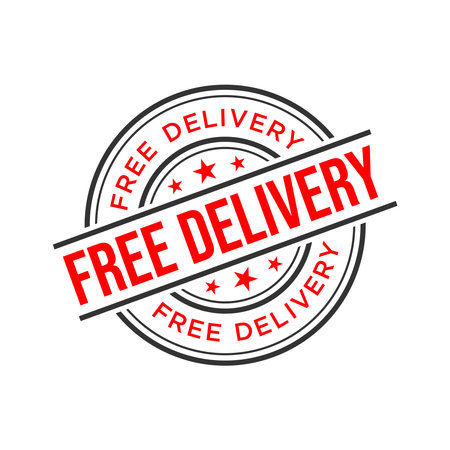 Free Delivery Letter Rubber Stamp Vector Design Templateのイラスト素材