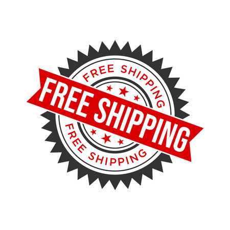 Free Shipping Letter Rubber Stamp Vector Design Templateのイラスト素材