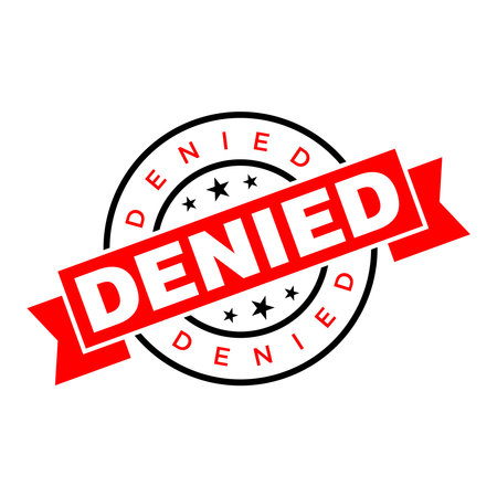Denied Letter Rubber Stamp Vector Design Templateのイラスト素材