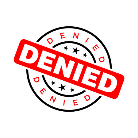 Denied Letter Rubber Stamp Vector Design Templateのイラスト素材