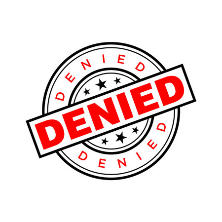 Denied Letter Rubber Stamp Vector Design Templateのイラスト素材