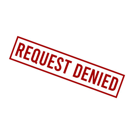 Request Denied Letter Rubber Stamp Vector Design Templateのイラスト素材