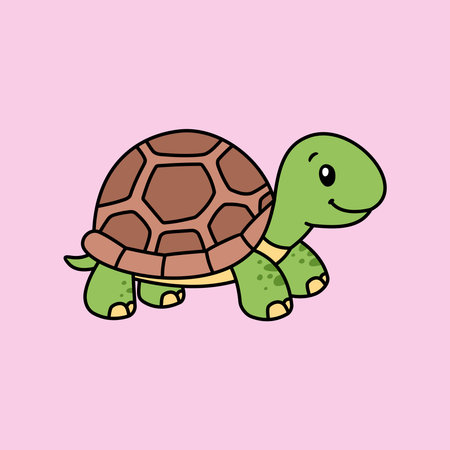 turtle cartoon cute vector templateのイラスト素材