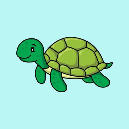 turtle cartoon cute vector template