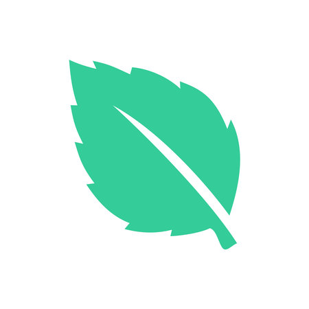 Green Leaf Icon Illustration Vector Templateのイラスト素材