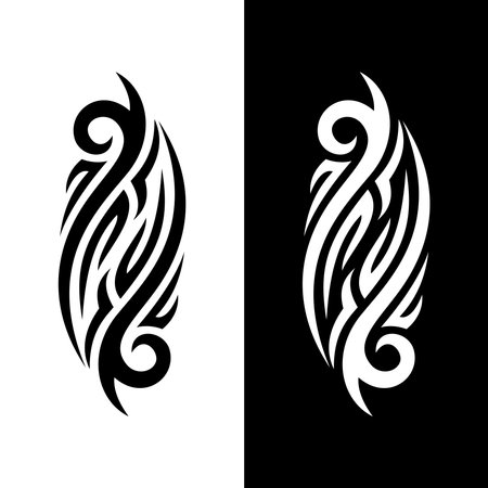 Decor Tribal Tattoo Ornament Vector Illustration Templateのイラスト素材