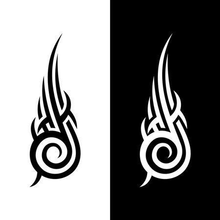 Classic Tribal Tattoo Ornament Vector Illustration Templateのイラスト素材