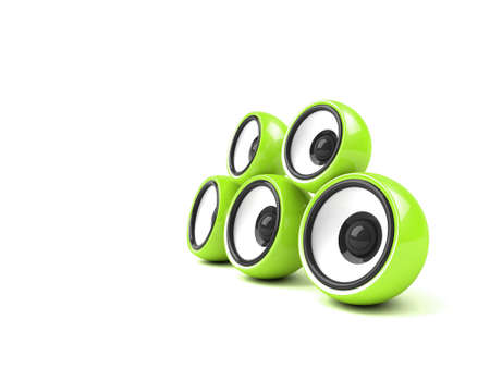 bright green audio systemの写真素材