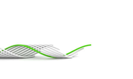 green leading cableの写真素材