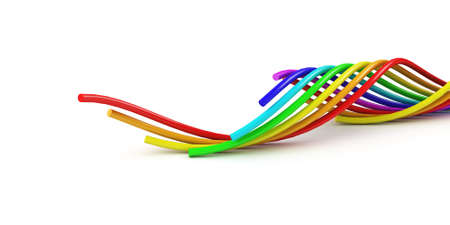 rainbow cable rotatedの写真素材