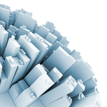 part of the city. isolated. 3d renderの写真素材