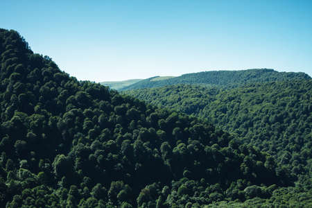 summer mountains landscape bird s eye view