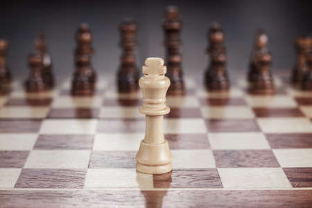 chess leadership concept on the chessboard