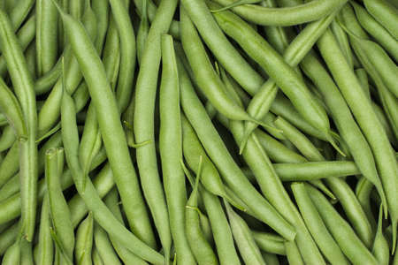 string beans on the table close-up background