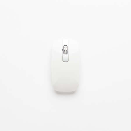 wireless computer mouse on white background. not isolatedの写真素材