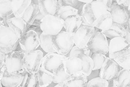background of white ice cubes close-up texture
