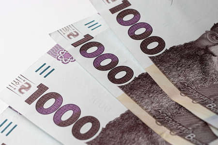 A thousand hryvnias. Ukraine's new money banknoteの写真素材