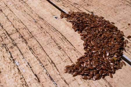 Flax seeds are a healthy food, a source of omega-3 and use during keto-diet, body detox, gluten-free...
