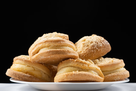 Sochnik cake with cottage cheese - pastry made from dough with cottage cheese filling, a dish of...