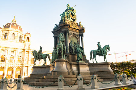 Monument to Maria Theresa in Vienna, equestrian statues of military leaders.のeditorial素材