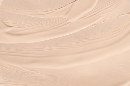 Smear of foundation in nude shade, texture macro top viewの写真素材