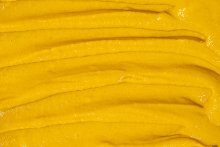 Macro Texture Mustard Sauce, Natural Traditional Spicy Mustard Sauce