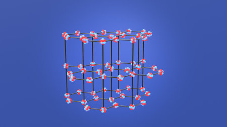 Model of graphite crystal lattice 3d illustration.の写真素材