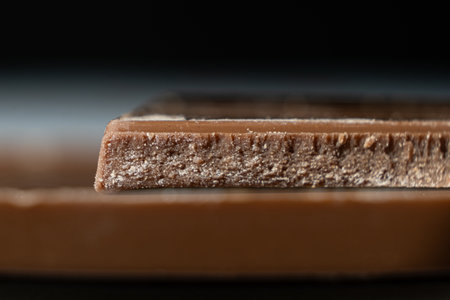 Milk Chocolate Texture, Broken Macro Chocolate Barの写真素材