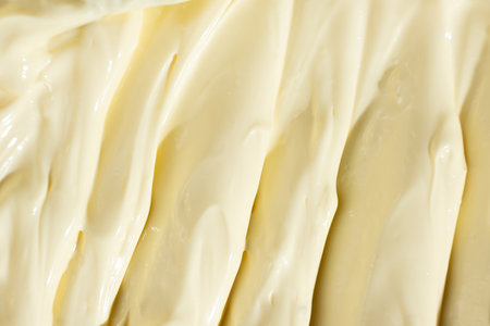 Creamy Mayonnaise Texture Abstract Culinary Background.の写真素材