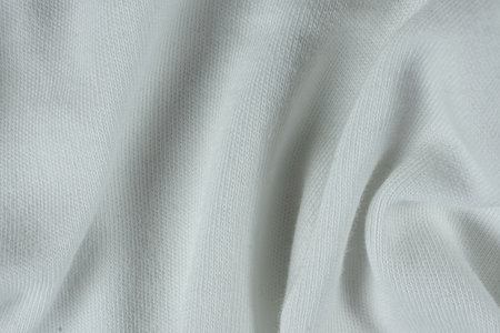 Close-Up of Abstract Cotton Textile Surface Top View.の写真素材