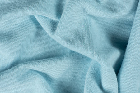 Abstract fabric blue background, cotton and spandex fabric.の写真素材
