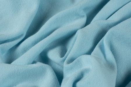 Abstract fabric blue background, cotton and spandex fabric.の写真素材