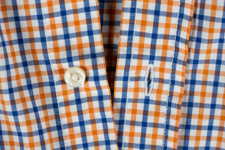 Natural Cotton clothing, button on shirt.の写真素材