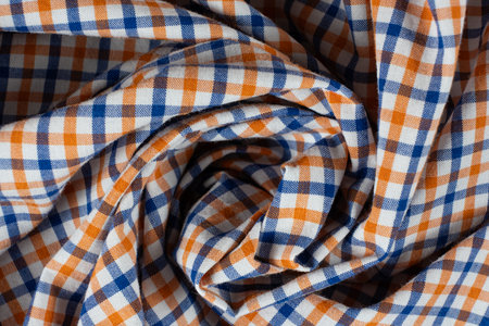 Macro texture of a fabric consisting of one hundred percent cottonの写真素材