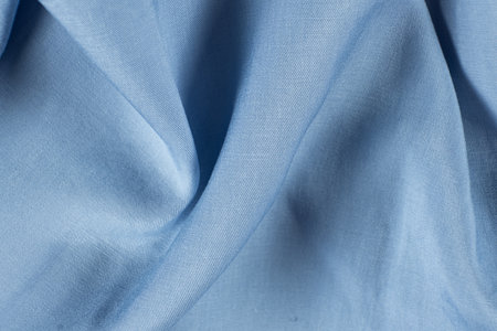 Polyester fabric with a little elastane, macro texture top viewの写真素材