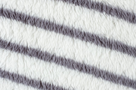 Macro Texture Pure Polyester Striped Fabric Top View.の写真素材