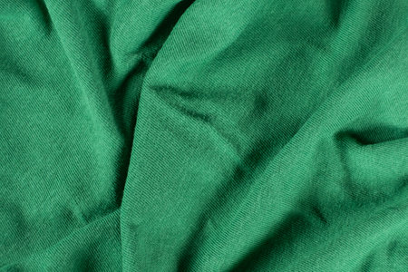Macro texture of green fabric consisting of cotton and viscoseの写真素材