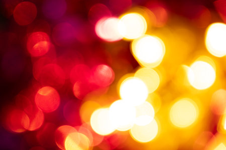 Magical Christmas lights abstract view, background.の写真素材